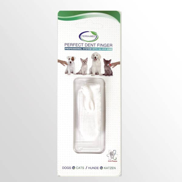 Zahnpflege-Fingerling für Katzen mit bioaktiver Hemosfaser von TierraMed
